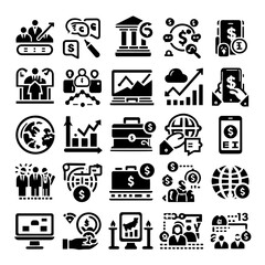 car service icons set