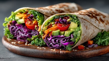 Sustainable Plant-Based Wrap with Avocado and Veggies