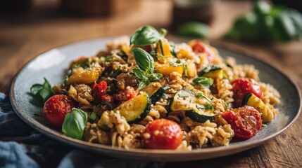 Whole Grain Vegan Pasta with Roasted Vegetables