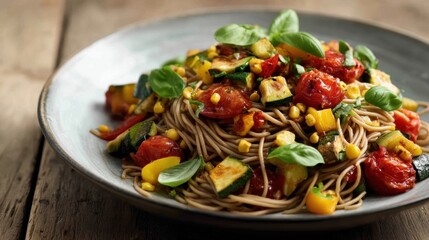 Whole Grain Vegan Pasta with Roasted Vegetables