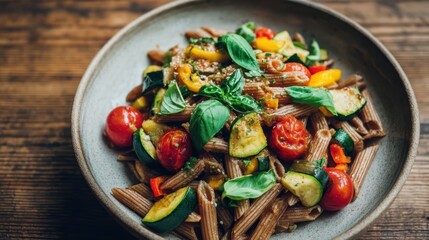 Whole Grain Vegan Pasta with Roasted Vegetables