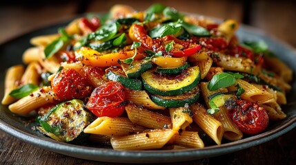 Whole Grain Vegan Pasta with Roasted Vegetables