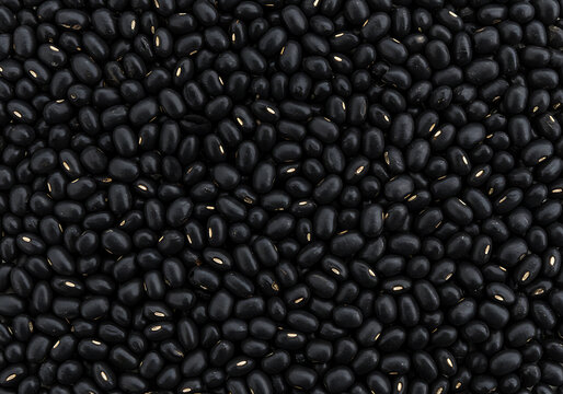 Healthy Dried Black Lentils Background Texture