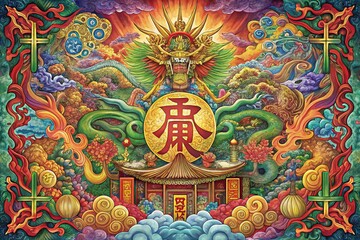 chinese dragon statue