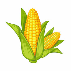 Obraz premium corn on a white background