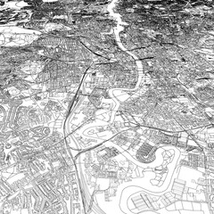 Naklejka premium 3D illustration of city and urban in Glasgow Scotland