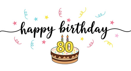 Festive Birthday Cake with 