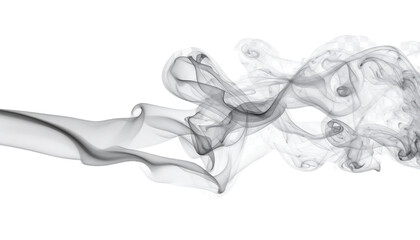 White gray smoke vapor fumes swirls shapes transparent, isolated background cutout.transparent png