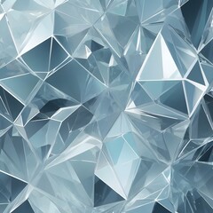 Detailed Crystal Facets in Cool Tones