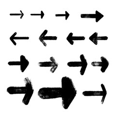 A collection of black arrow shapes for navigation and direction indicators