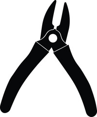 plier silhouette vector illustration
