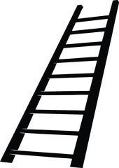 vintage ladder silhouette vector