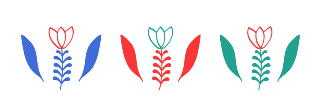 Floral motif for arabic coffee cup.Hand drawn abstract element design. Vector illustration