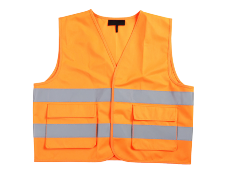 Safety vest, isolated on transparent background