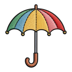 Colorful umbrella embroidery rain protection