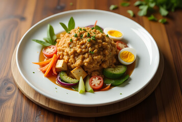 Gado-Gado with Peanut Sauce Drizzle