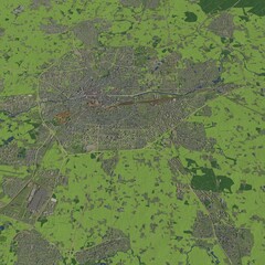 Fototapeta premium 3D illustration of city and urban in Rennes France