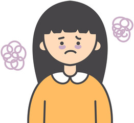 Depressed and Exhausted Person Illustration