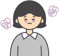 Depressed and Exhausted Person Illustration