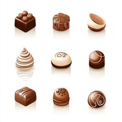 Obraz premium Colorful assortment of chocolate candies