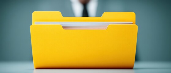 Organizing business documents office file management workspace close-up efficient workflow for success