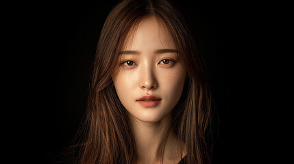 Fototapeta premium Stunning Portrait: A Woman's Captivating Gaze