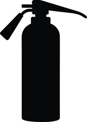 black extinguisher silhouette vector
