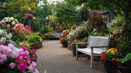 A tranquil outdoor garden