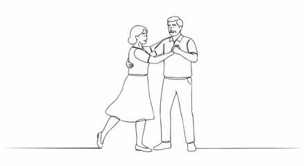 Two people enjoy dancing together, a tender moment in a dance.