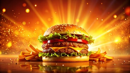 Fast Food Ad Background &ndash; Warm Vibrant Colors