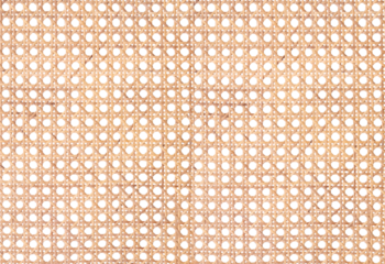 Seamless pattern from rattan. Beige colored wicker pattern isolated on white background