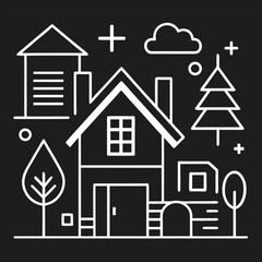 Multi-Style Home Icon Set &ndash; Filled, Outline, Flat & Rounded for iOS/Android
Minimalist Home Icons &ndash; Black & White Line Set for UI/UX & Real Estate
Multi-Style Home Icon Set 