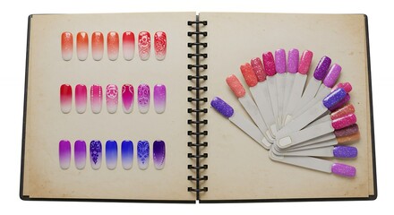 Nail polish color swatches display