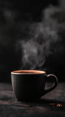 Steaming Coffee Cup Dark.