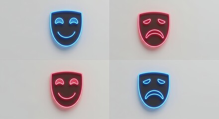 Positive and negative emotion masks