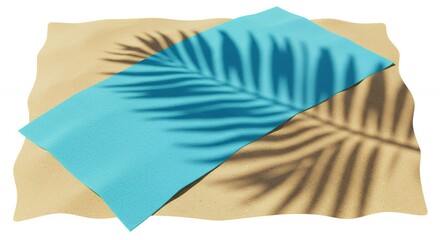 Tropical leaf shadow on fabric samples