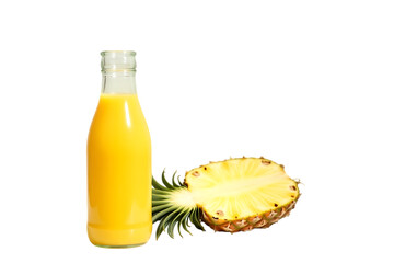 bottle of orange juice isolated