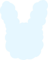 Bunny-Eared Cloud Silhouette – Cute Rabbit Shape Sky Element PNG