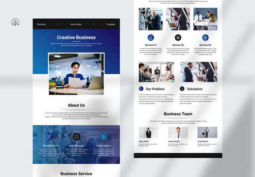 Creative Business News Letter Template