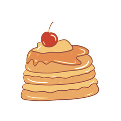 Pancakes with Cherry Topping