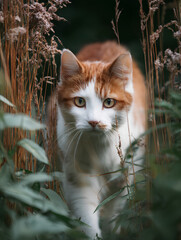 cat in the grass