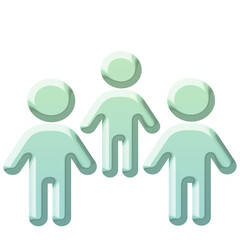 vector illustration of a Pastel green and blue family  icon