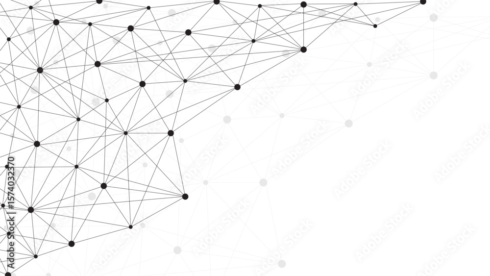 Poster abstract connecting dots and lines plexus technology network. digital technology background