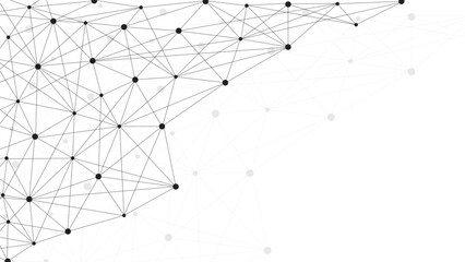 Abstract connecting dots and lines plexus technology network. Digital technology background