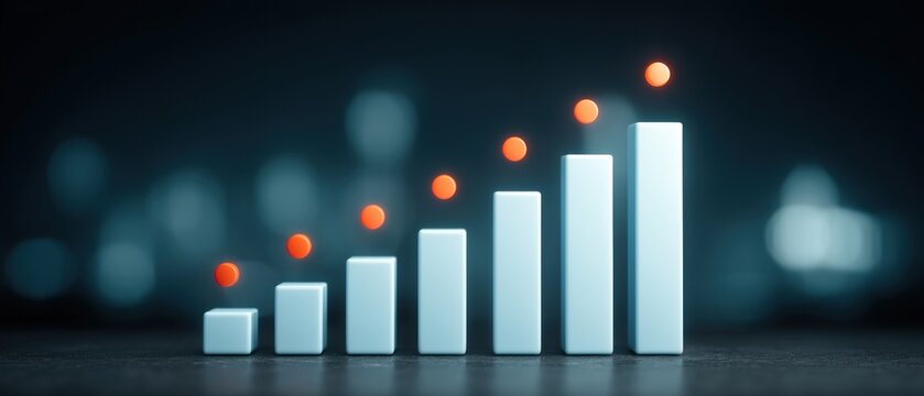 Business growth analysis global markets infographic data corporate environment close-up view performance insights for strategic decisions