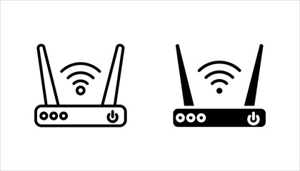 Wifi Router Icon Design. Vector Illustration on white background
