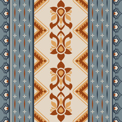 fabric geometric ethnic pattern earthy tones colour vector flat design