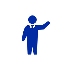 Businessman Pointing or Guiding／指し示すビジネスマンのアイコン