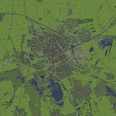 Fototapeta premium 3D illustration of city and urban in Groningen Netherlands