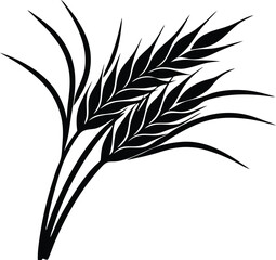 barley silhouette vector.